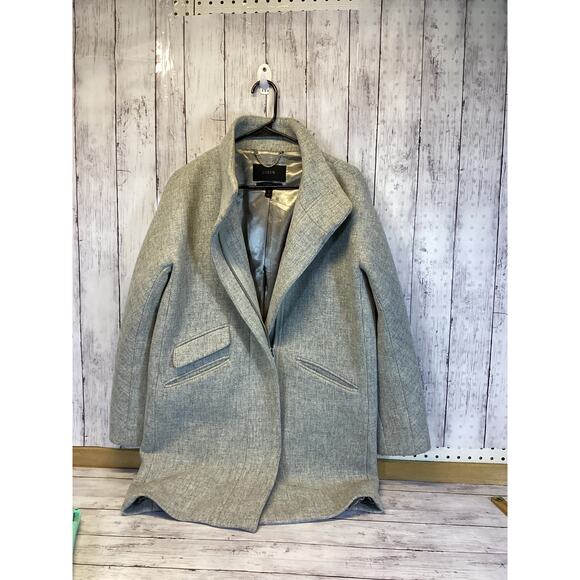 J.Crew Cocoon women's coat in Italian stadium-cloth wool in a grey size -10 - Picture 1 of 6